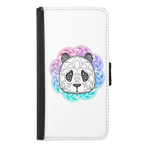 Giant Panda Mandala Samsung Galaxy S5 Wallet Case