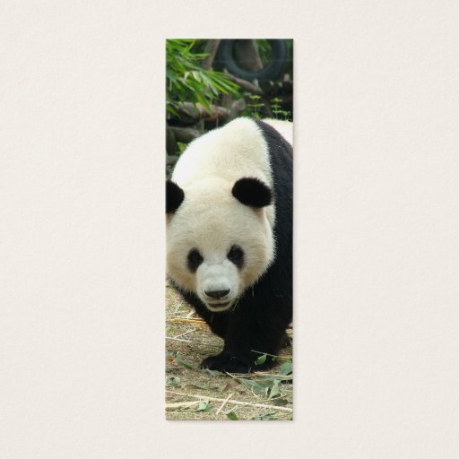 Customizable Giant panda mini bookmark business card templates