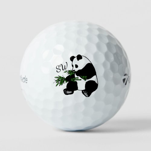 Giant Panda Monogram Golf Balls