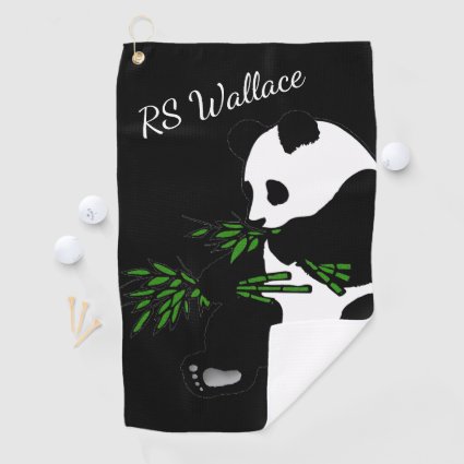 Giant Panda Monogram or Name Black