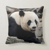 The Giant Panda Humming a Song Throw Pillow