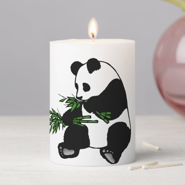 Giant Panda Pillar Candle (In Situ)