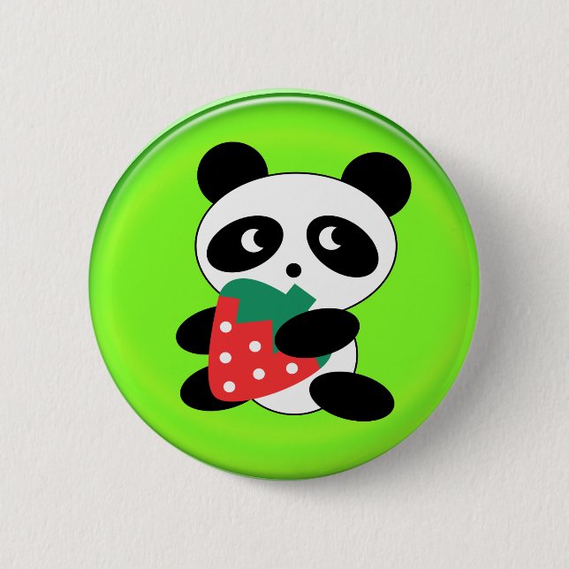 giant panda pinback button (Front)