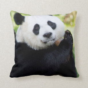 Giant Panda Sitting Throw Pillow