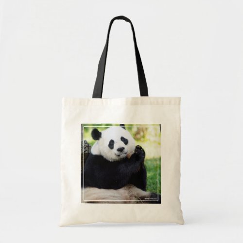 Giant Panda Sitting Tote Bag