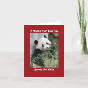 Giant Panda Thank You Bear Hug Across the Miles Card