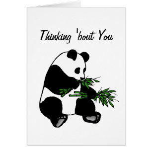 Giant Panda Thinking 'bout You Blank Inside Cards