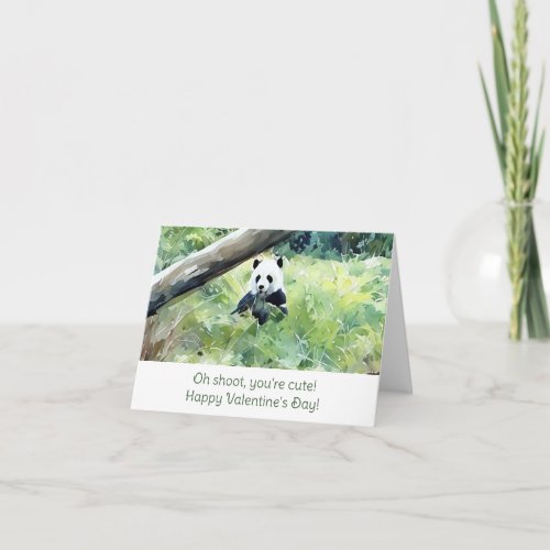 Giant Panda Valentines Day Card