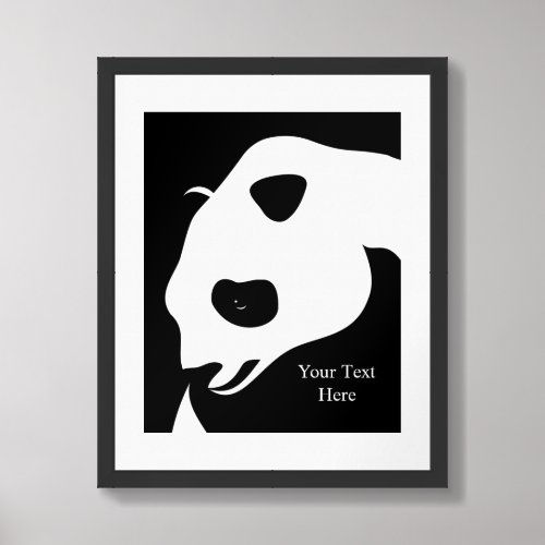 Giant Panda With Text Poster