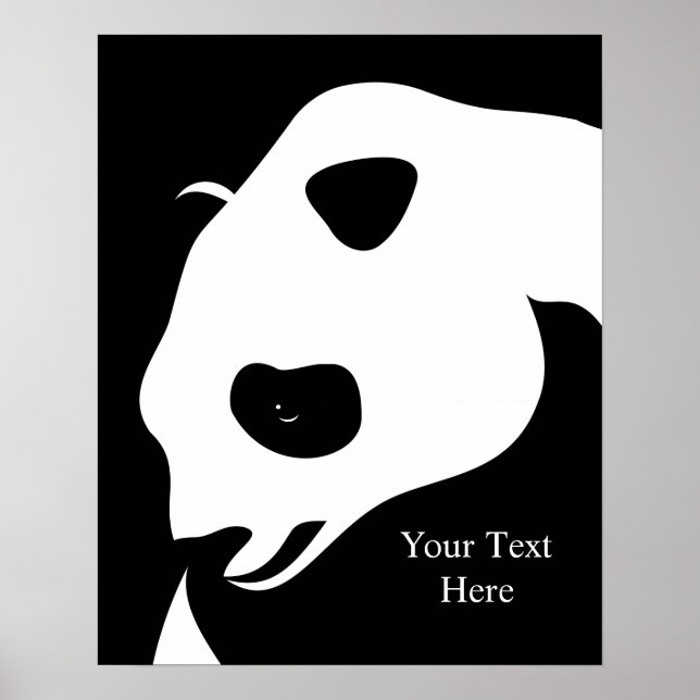 Giant Panda With Text Poster (Front)