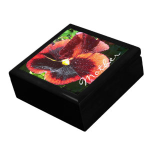 Giant Pansy with Mother Trinket Box