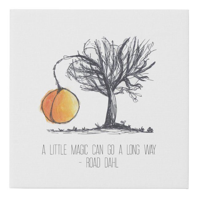 Giant Peach Tree Canvas Print (Front)