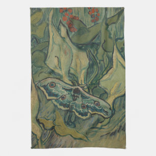 Giant Peacock Moth (1889) by Vincent van Gogh Kitchen Towel
