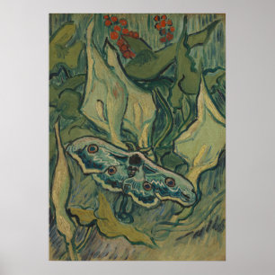 Giant Peacock Moth (1889) by Vincent van Gogh Poster