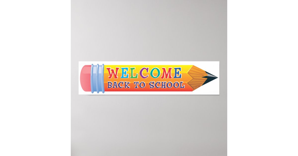Giant Pencil School Banner Poster | Zazzle