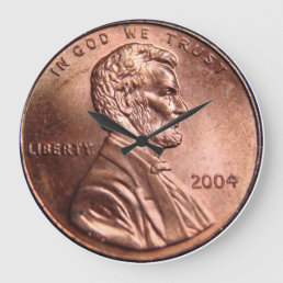 Giant penny coin clock
