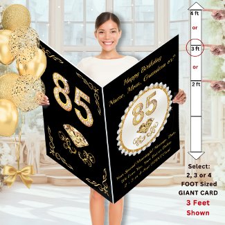 GIANT Personalised, 85th Birthday Card Mum