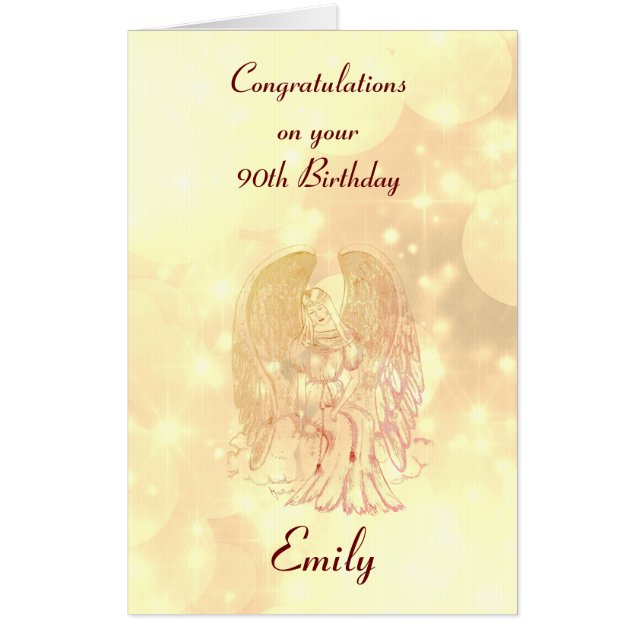 Giant Personalised 90th Birthday Greeting Card (Front)