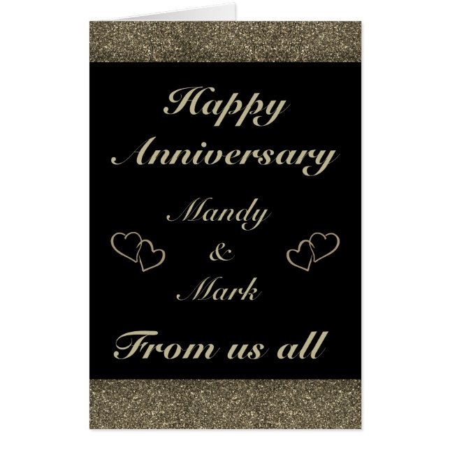 Giant personalised anniversary card from us all (Front)