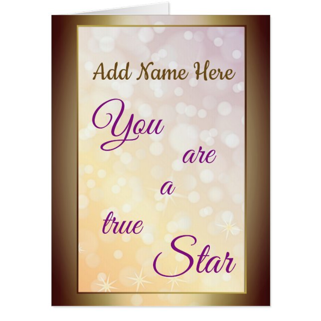 Giant Personalised Birthday luxury modern design Card (Front)