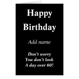 Giant personalised funny birthday card
