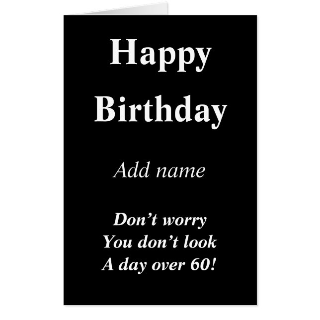 Giant personalised funny birthday card (Front)