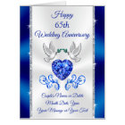 Giant Personalized 65th Wedding Anniversary Cards