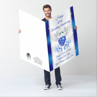 Giant Personalized 65th Wedding Anniversary Cards