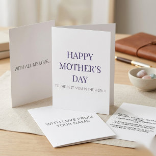 Giant Personalized Happy Mothers Day Best Mom Card