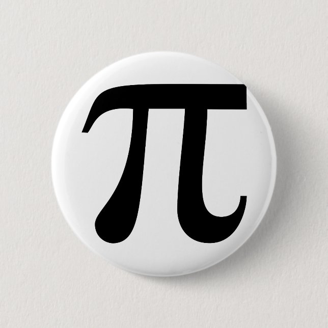 Giant "Pi" Symbol Button (Front)