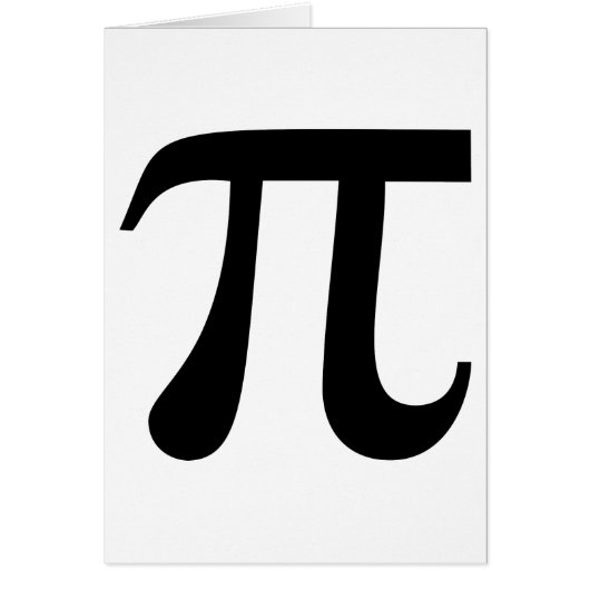 Giant "Pi" Symbol Cards (Front)