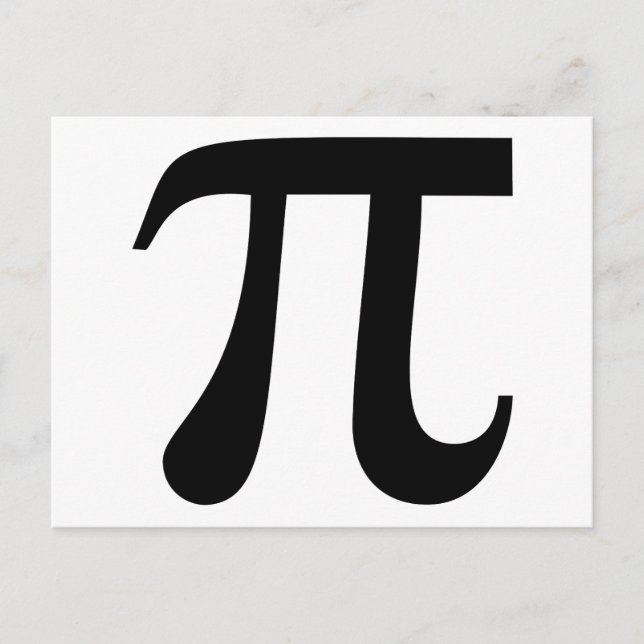 Giant "Pi" Symbol Postcard (Front)