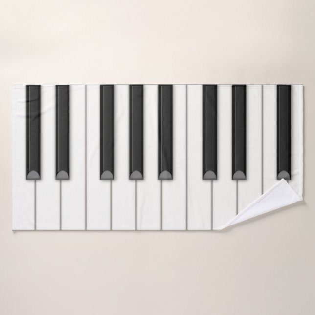 Giant Piano Keys Music Bath Towel (Bath Towel)