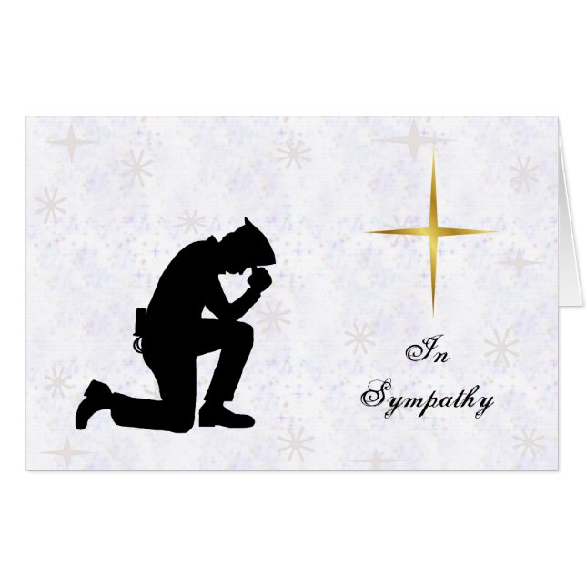 Giant Police Officer Sympathy Card From All (Front Horizontal)