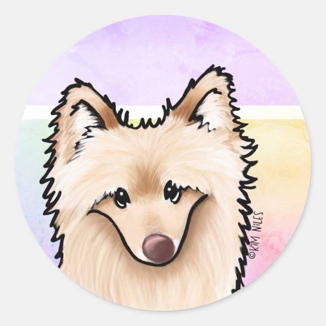 Giant Pomeranian Dog Stickers (Front)
