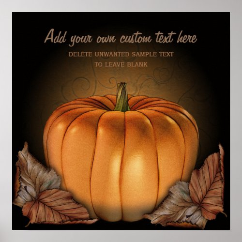 Giant Pumpkin Custom Halloween Poster