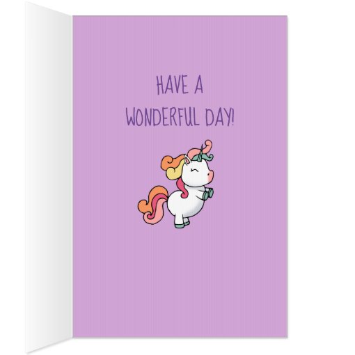 Giant purple pastel unicorn pattern card Zazzle