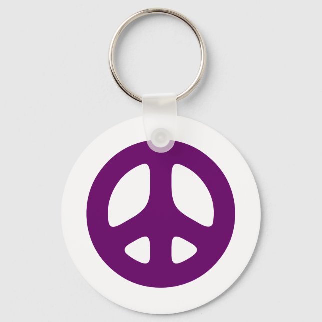 Giant Purple Peace Sign Keychain (Front)
