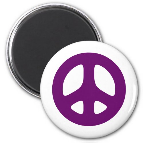 Giant Purple Peace Sign Magnet