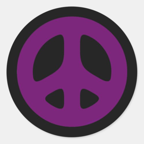Giant Purple Peace Sign Stickers