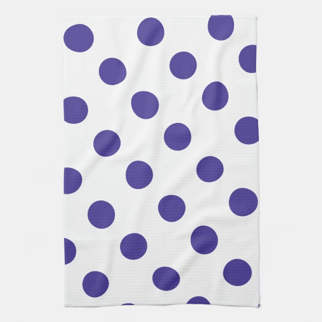 Giant purple polka-dot patterned towel (Vertical)