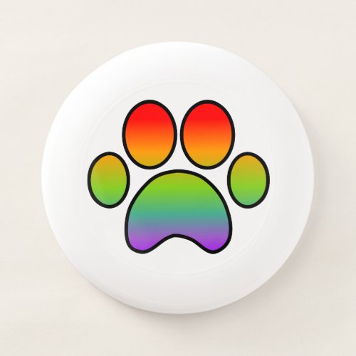 Giant Rainbow Paw Print Wham_O Frisbee