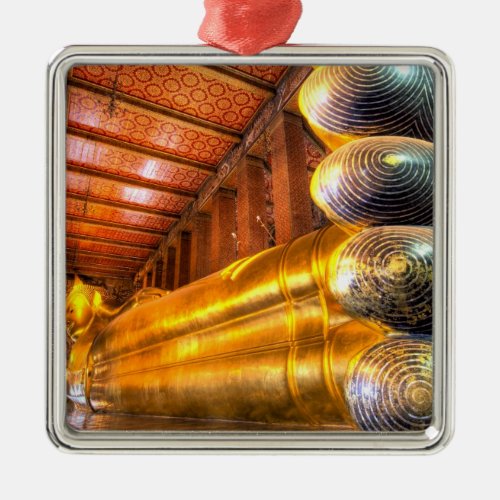 Giant reclining Buddha inside temple Wat Pho Metal Ornament
