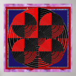 Giant Red Black Silver Line Live Chakra Mandala Poster<br><div class="desc">Giant Multi Mandala - Art101 Collection Paper Type: Value Poster Paper (Matte) Your walls are a reflection of you. Give them personality with your favorite quotes, art or designs on posters printed by Zazzle! Choose from up to 5 unique paper types and several sizes to create art that’s a perfect...</div>