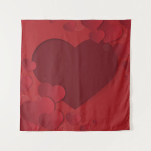 Giant red hearts backdrop