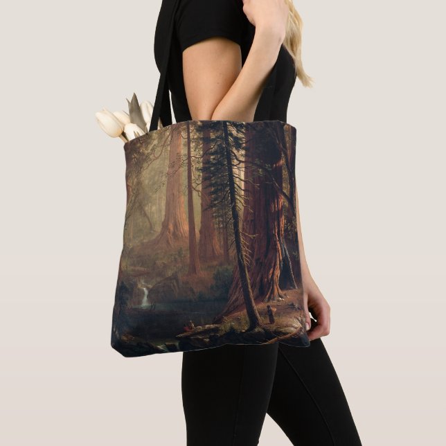 Giant Redwood Trees of California Albert Bierstadt Tote Bag (Close Up)