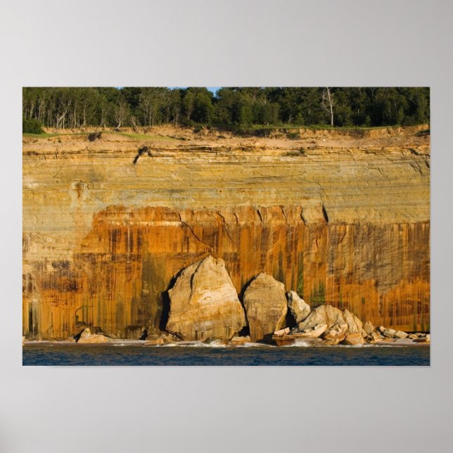 Giant rocks, Pictured Rocks Nat'l Lakeshore, MI Poster (Front)