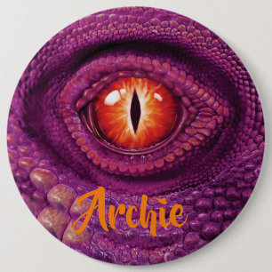 Giant round Badge with monogram Dragon's Eye Button