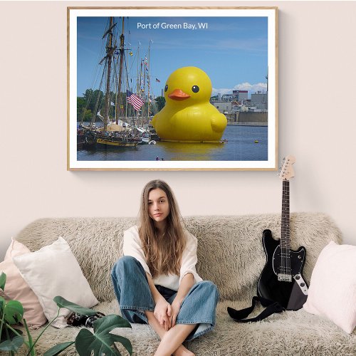 Giant Rubber Duck at the Port of Green Bay WI Poster
