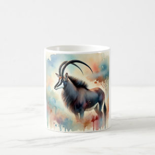 Giant sable antelope 211024AREF111 - Watercolor Coffee Mug